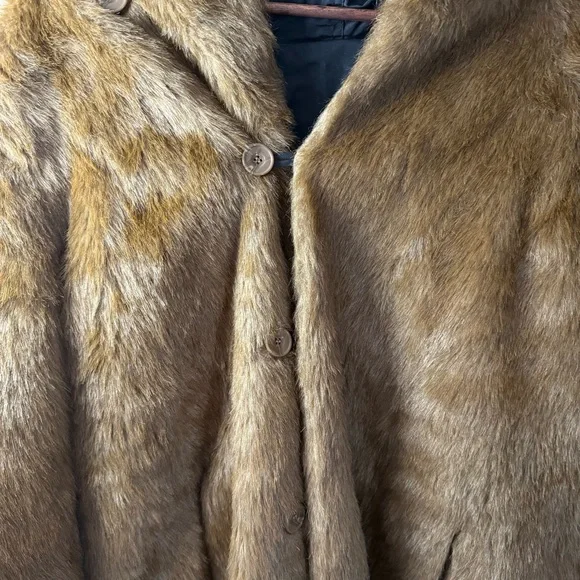 Roamans Black & Brown Reversible Faux Fur Full‑Length Trench Coat Plus Size Cozy - Picture 7 of 16